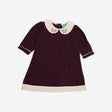 Plum Cord Collared Dress