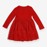 Dress Long Sleeve Red Tulle Minnie Mouse Applique