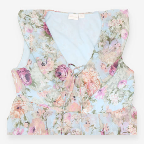 Light Blue Floral Ruffle Tiered Maternity Maxi Dre
