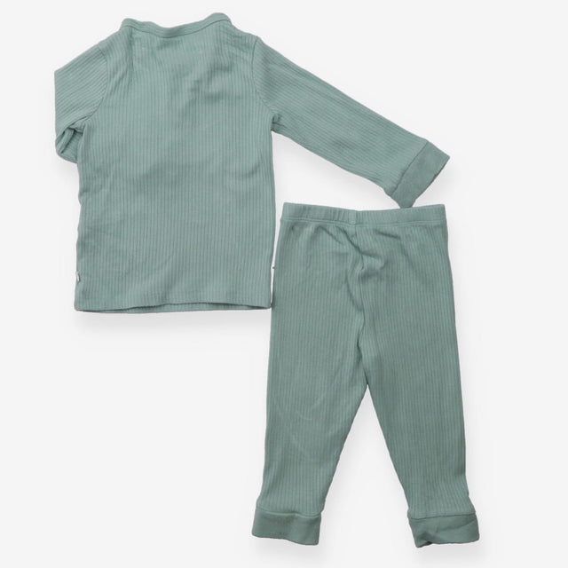 Pyjama Set Ribbed Green