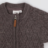 All in one knitted grey zip