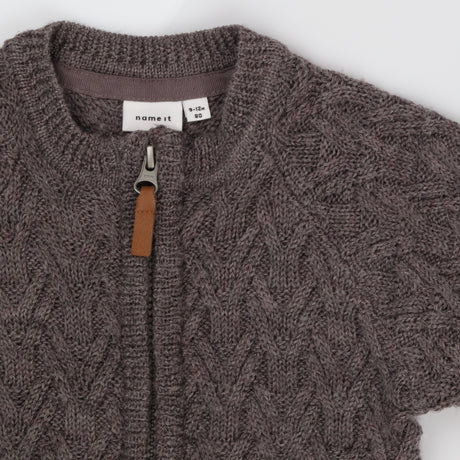 All in one knitted grey zip