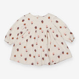 Dress Long Sleeve Velour White Floral