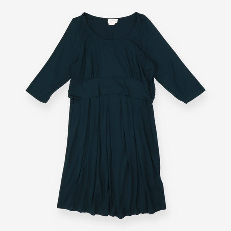 Forest green maternity/nursing dress mid length sl