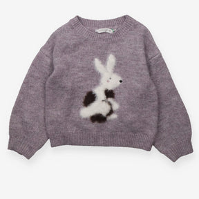 Jumper knit light purple rabbit