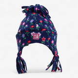 Hat Floral Fleece Blue 