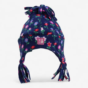 Hat Floral Fleece Blue 