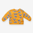 Sweater yellow with multi construction vehicles