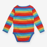 Bodysuit long sleeve rainbow stripe