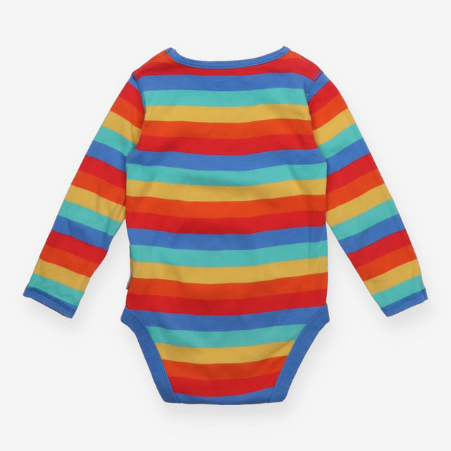 Bodysuit long sleeve rainbow stripe