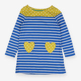 Dress Jersey Blue and Yellow Stripe 