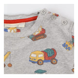 Sweater Grey with Multi colour construction vehicl