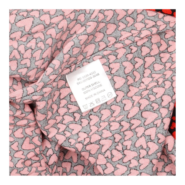 Shirt Dress Navy Red Heart Print Long Sleeve Tiere