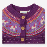 Purple Unicorn Fair aisle Cardigan