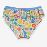 Bikini Bottom Frill Cream with Blue Waistband Flow