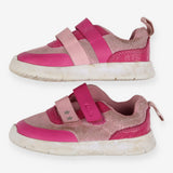 2 tone pink velcro trainers star strap