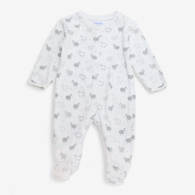 Sleepsuit white with grey sheep