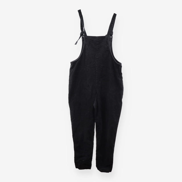 Black Corduroy Original Tie Strap Dungarees