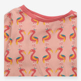 T-Shirt Long Sleeve Pink Flamingos