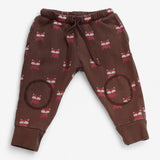 Joggers Brown Knee-patch with Red Foxes