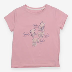T-Shirt Pink Greeting Dogs