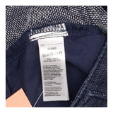 Trousers Navy Polka Dot Cotton Blend Stretch Casua