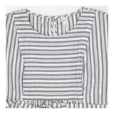 Maternity and nursing smock blue and white stripe