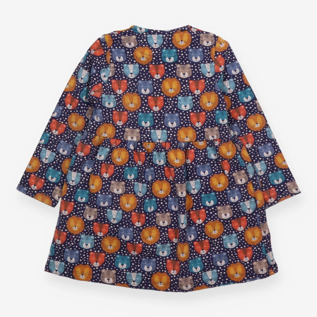 Dress long sleeved navy animals face