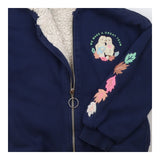 Navy fleece lined zip hoodie Elsa and Anna