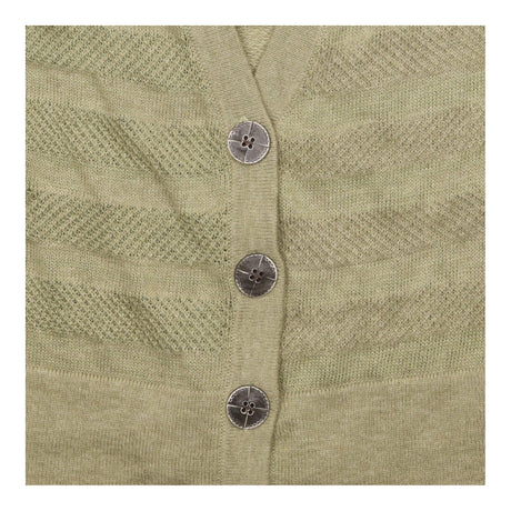 Sleeveless Open Knit Wool Blend Cardigan Shadow Gr