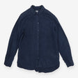 Navy Linen Button Back shirt