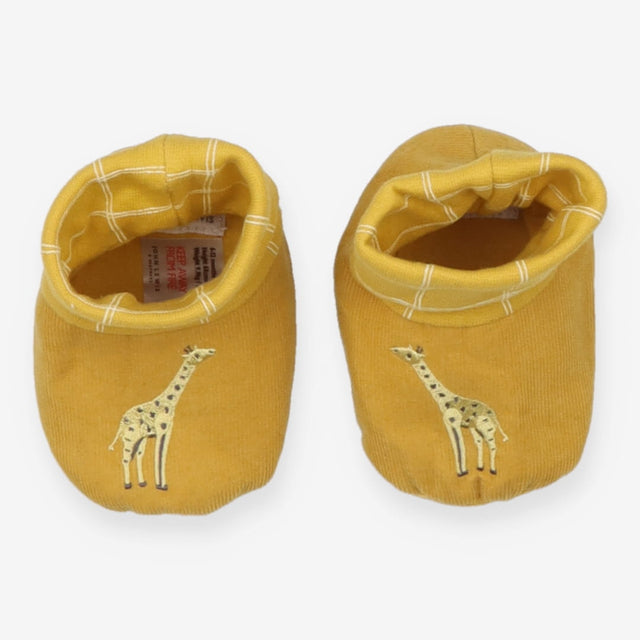 Yellow giraffe booties