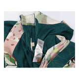 Teal Green Pink Reversible 100% Viscose Abstract L