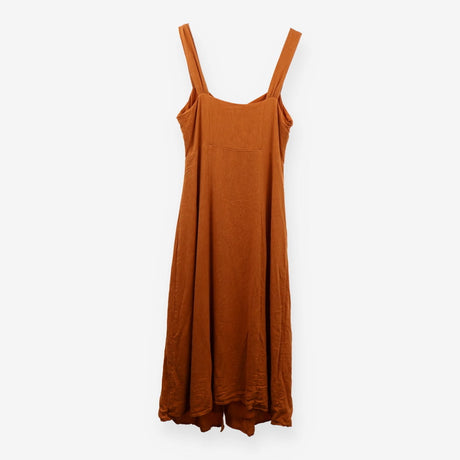 & Other Stories Orange Linen Sleeveless Dress with