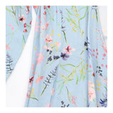 Wrap Dress Floral Light Blue