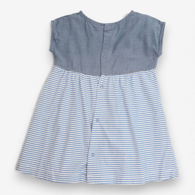 Dress blue denim stripe