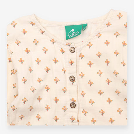 Dress long sleeve white floral