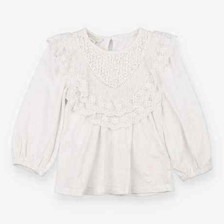 Blouse White Lace Front
