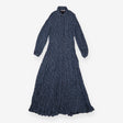 Midi Dress Navy Blue Abstract Spot Print