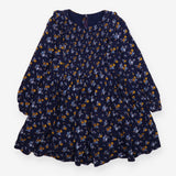 Dress Long Sleeve Floral Navy