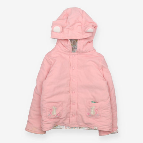 Coat pink cord mice jersey rabbits reversible