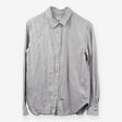 Grey Brushed Cotton Flannel Long Sleeve Shirt