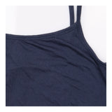 Navy Nursing Maternity Strappy Organic Cotton Top