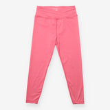 Capri Leggings Pink Twist Wrap Waist
