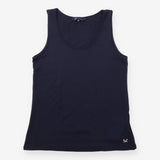 Sleeveless Vest Top Scoop Neck Plain