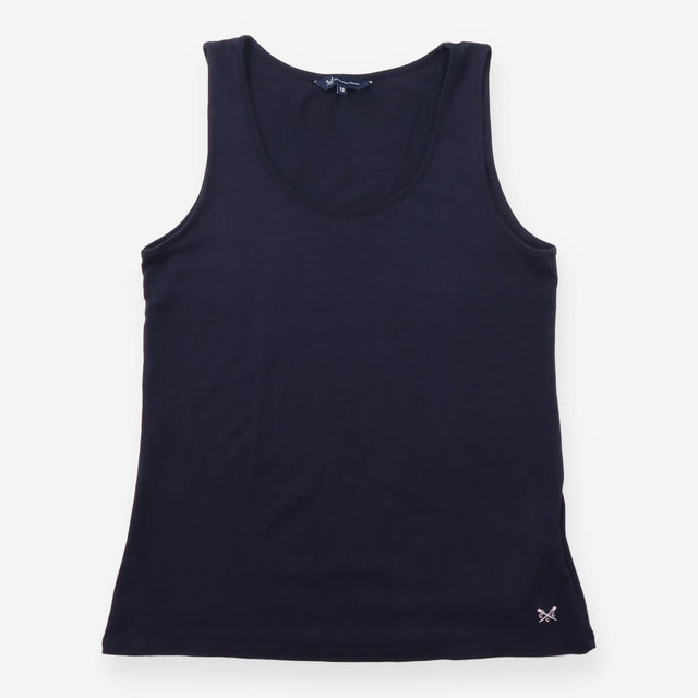 Sleeveless Vest Top Scoop Neck Plain
