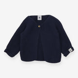 Knitted Cardigan Navy with One Button