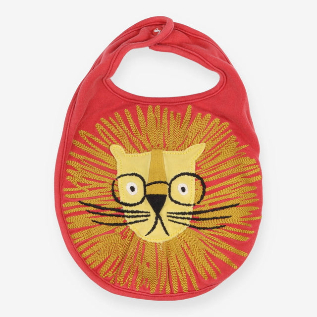 Bibs red lion applique 3 pack