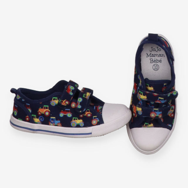 Navy Tractor Velcro Trainers