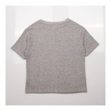 Top Soft Knit Grey Marl Crew Neck Short Sleeve Loo